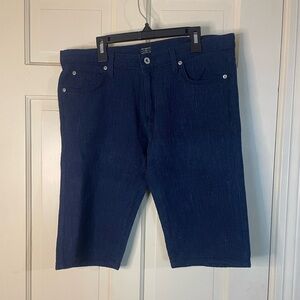 Westbrook X Barneys NY Collaboration Indigo Crossweave Shorts Sz 34 Blue NWT